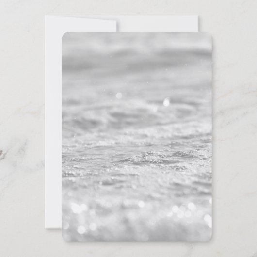 冬の銀凍っていのスノーフレーク男の子のシャワー 招待状 (裏面)