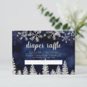 冬の銀雪松ネイビーおむつくじベイビー エンクロージャーカード (スタンド正面)