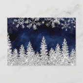 冬の銀雪松ネイビーおむつくじベイビー エンクロージャーカード (裏面)