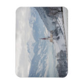 冬の長方形の磁石のジレルタルの教会 マグネット (縦)