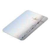 冬の長方形の磁石の雪の風車 マグネット (左側)