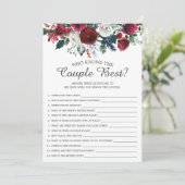 冬の開花でカップルの最高のブライダル 招待状 (スタンド正面)