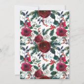 冬の開花でカップルの最高のブライダル 招待状 (裏面)