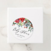 冬の開花ガーランドフローラベビーシャワー フェイバータグ (インサイチュ)