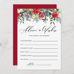 冬の開花ガーランド退職願い アドバイスカード