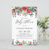 冬の開花フローラベビーシャワー招待状 (スタンド正面)