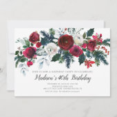 冬の開花フローラ誕生会 招待状 (正面)