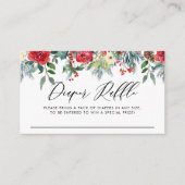 冬の開花赤ちゃんシャワーおむつラッフル エンクロージャーカード (正面)