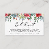 冬の開花赤ちゃんシャワーブックリクエスト エンクロージャーカード (正面)