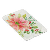 冬の開花 |ピンク色のポインセチア マグネット (右側)