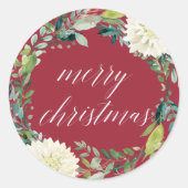 冬の開花 |メリークリスマス ラウンドシール (正面)