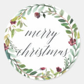 冬の開花 |メリークリスマス ラウンドシール (正面)