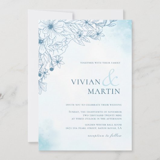 冬の開花 招待状 (正面)