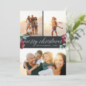 冬の開花 | 3枚のフォトホリデーカード シーズンカード (スタンド正面)