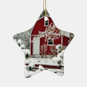 冬の間に取除かれる赤 セラミックオーナメント (右)