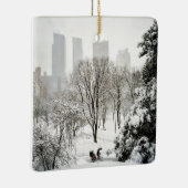 冬の間のセントラル・パークのPedicab セラミックオーナメント (右)