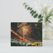 冬の間のトーチライトパレードと花火 ポストカード (スタンド正面)