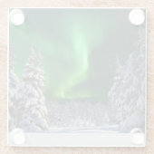 冬の間の北の光 ガラスコースター (裏面)