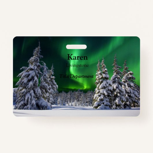 冬の間の北の光 バッジ (正面)