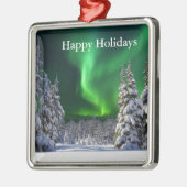 冬の間の北の光 メタルオーナメント (左)