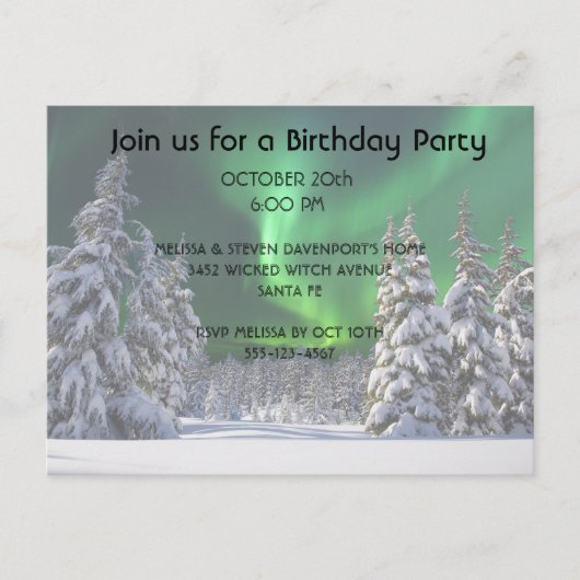 冬の間の北の光 案内ポストカード (正面)