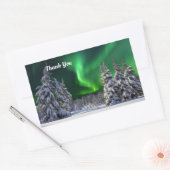 冬の間の北の光 長方形シール (封筒)