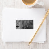 冬の間引き樺の木 ラベル (インサイチュ)