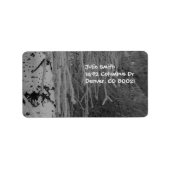 冬の間引き樺の木 ラベル (正面)