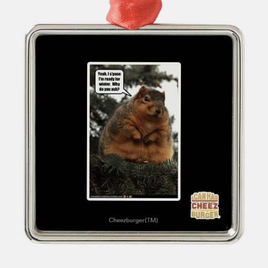 冬の間用意して下さい メタルオーナメント (正面)