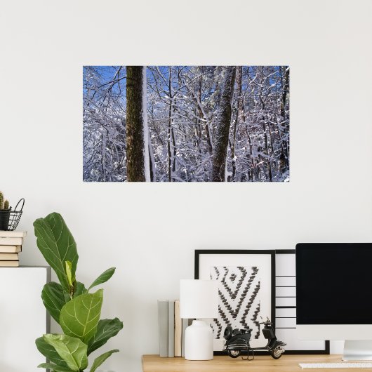冬の防氷雪林ポスター ポスター (ホームオフィス)