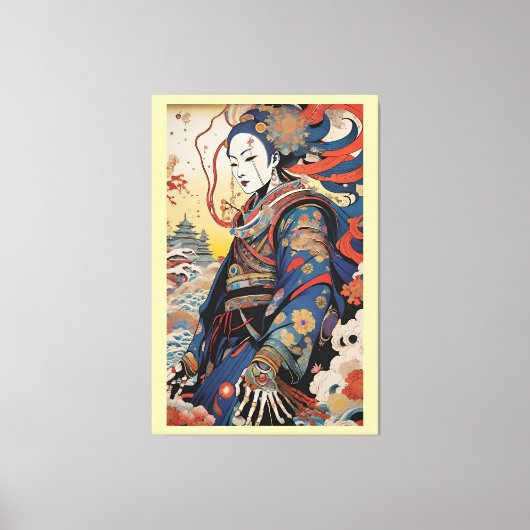 冬の降下 – Ken Gage Surreal Art キャンバスプリント (正面)