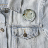 冬の降雪クリスマスに白い馬と鳥 缶バッジ (インサイチュ)