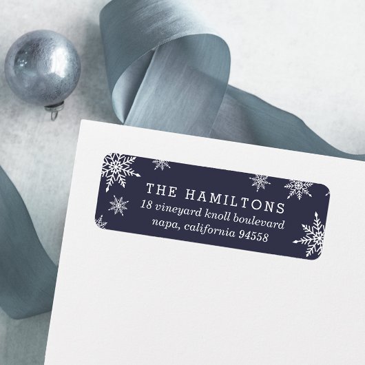 冬の降雪差出人住所 ラベル