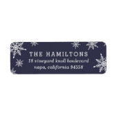 冬の降雪差出人住所 ラベル (正面)