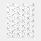 冬の降雪白 フリースブランケット (正面)
