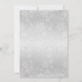 冬の降雪 ブライダルシャワー - 白 招待状 (裏面)