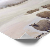 冬の降雪 ポスター (角)