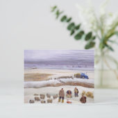 冬の降雪 ポストカード (スタンド正面)