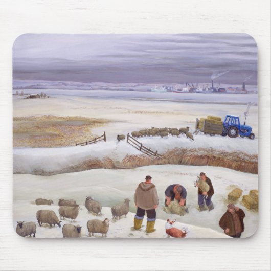 冬の降雪 マウスパッド (正面)