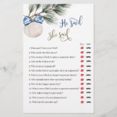 冬の陳腐な弓は彼は彼女はゲームを言った (正面)