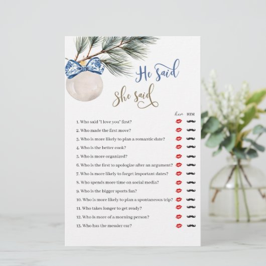 冬の陳腐な弓は彼は彼女はゲームを言った (スタンド正面)