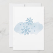 冬の陸上冬林の雪片 招待状 (裏面)