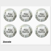 冬の陽気なクリスマス休暇 ラウンドシール (シート)