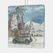 冬の隠れ家 セラミックオーナメント (左)