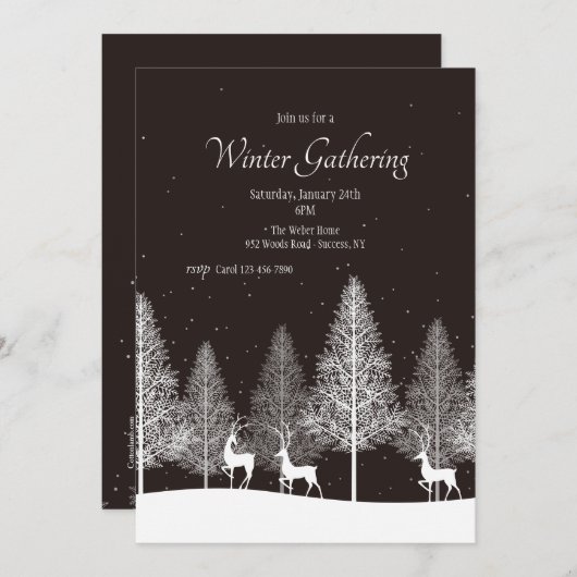 冬の集会 招待状 (正面/裏面)