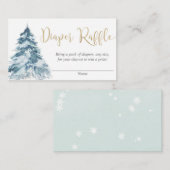 冬の雪おむつ男女兼用のラッフルカード エンクロージャーカード (正面/裏面)