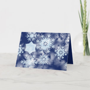 冬の雪かき氷のような青 シーズンカード
