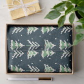 冬の雪が多い常緑樹 薄葉紙 (ギフト)