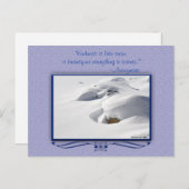 冬の雪が岩の上に漂う写真カスタム ポストカード (正面/裏面)