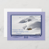 冬の雪が岩の上に漂う写真カスタム ポストカード (正面/裏面)